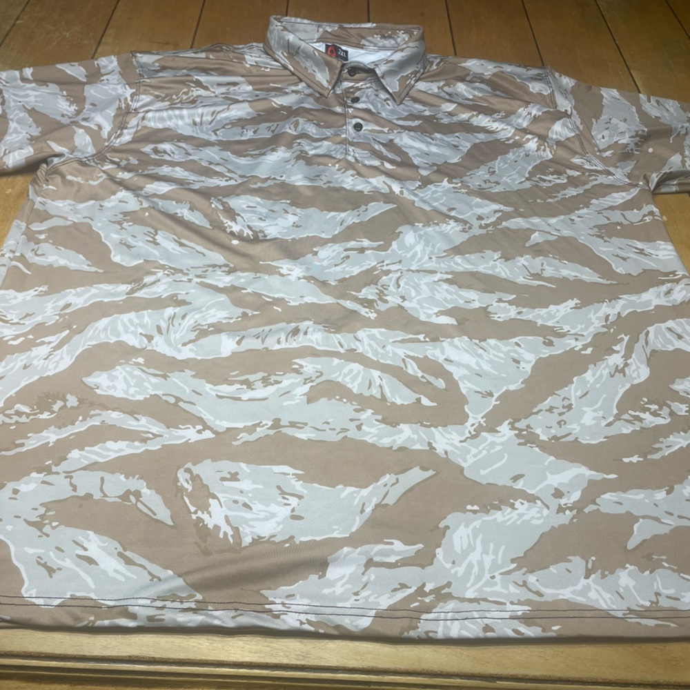 OAF Nation Performance Camouflage Polo Shirt Size 3XL EXCELLENT CONDITION